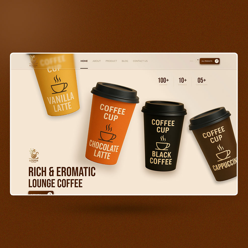 Lounge Coffee Website redesign animation app branding coffee design elementor figma graphic design illustration landing page logo ui uiux vector web web design website website design wordpress