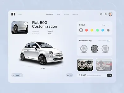 Fiat 500 | Design Constructor carconfigurator carconstructor cardesign industrialdesign productdesign ui uxdesign