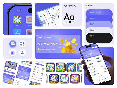 Sudoku Mobile App UX/UI 🧩 casino design game app graphic design igaming mobile mobile app motion graphics product design puzzle reward app rewards ui ux