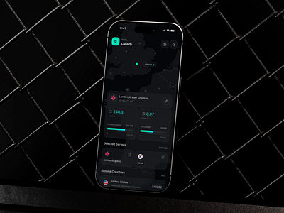 Ai VPN app clean glass internet ios26 minimal product design vpn