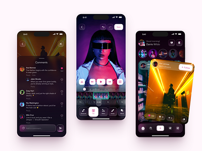 Mobile, Product Design for Content Creation app design application application design design interface ios app ios app design mobile mobile app mobile app design product service startup ui uiux ux