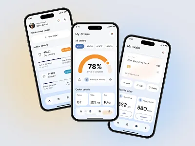 Laundry Service App app app design clean cleaning details laundry app laundry service minimal design mobile mobile app order payment preview service ui ux wash
