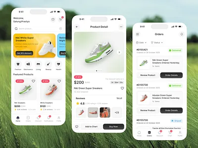 E-commerce app exploration app app design design e commerce mobile orders product salung shop shopping spark pixel ui ui design ui ux