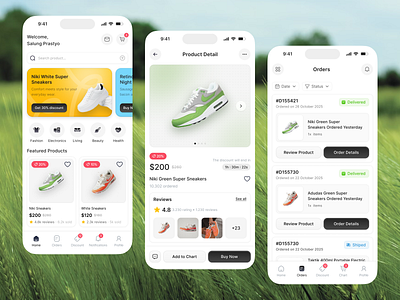 E-commerce app exploration app app design design e commerce mobile orders product salung shop shopping spark pixel ui ui design ui ux
