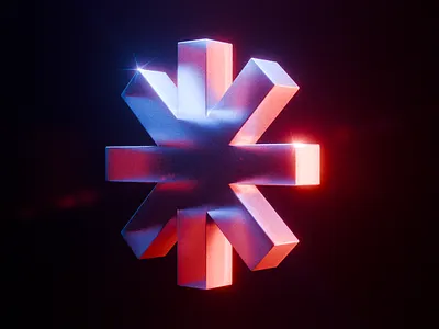 Frosted Glass Shading 3d 80s art blender branding colorful design frosted futuristic glass liquid logo neon retro scifi shading star vivid