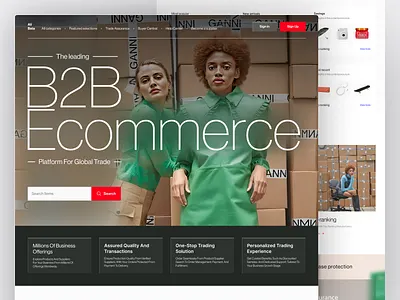 Alibata - B2B E-Commerce Website b2b business demand e commerce ecommerce factory homepage landing page nike online store product shop shopify shopping store ui ux web design website