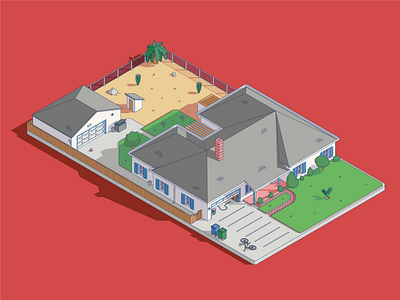 Steve Jobs garage apple architecture garage house illustration illustrator isometric line stevejobs vector