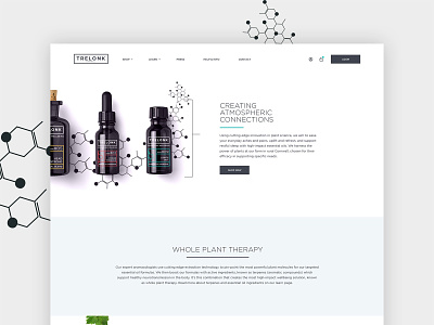 Trelonk bottle brand exploration design ecommerce extract graphic design oils science ui vector web design website wellbeing