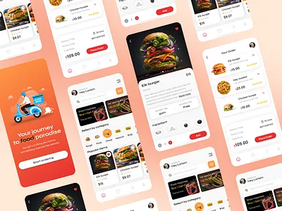 Online Food Delivery App Concept app design appconcept application apps delivery foodapp fooddelivery minimalui mobile mobile app mobileapp modern online onlineordering tech technology uidesign uiux uiuxdesign vector