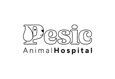 Pesic Animal Hospital Brand Identity animal hospital brand identity branding dog logo logo logo design pets stationary ui vet logo veterinarian logo website