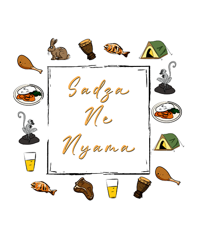Sadza Ne Nyama Merch branding fashion illustration merchendise tourism