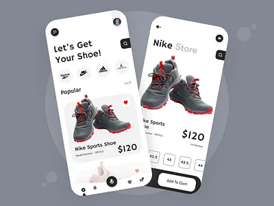 Shoe Store App Design app app design app ui app ux ecommerce app shoe store app