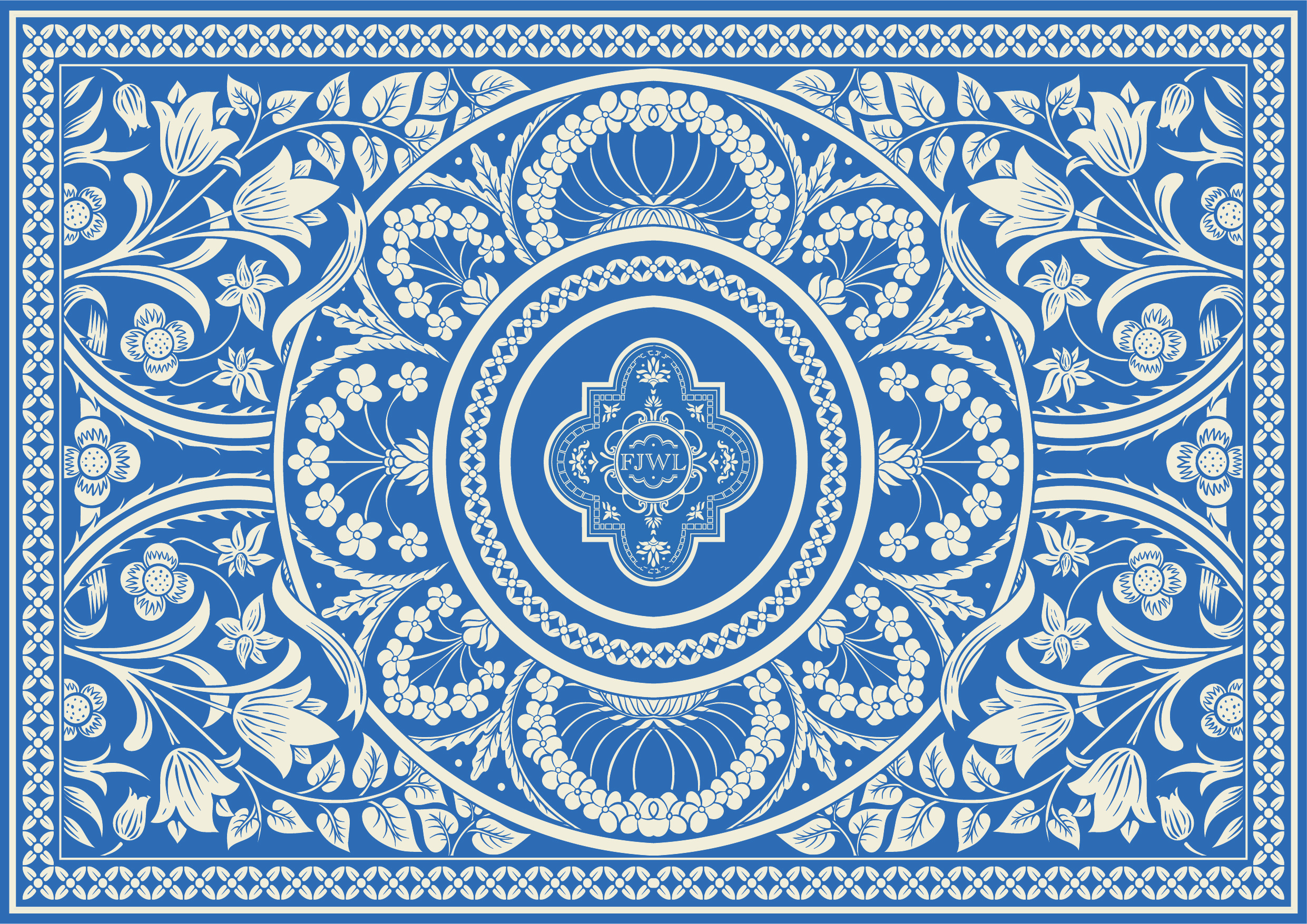 FJWL - Postcard Design bandana art custom bandana deer design flower illustration graphic design hand drawing heritage design illustration jaipur pattern magical scarf mystical art nature art pattern design scarf design textile illustration vintage drawing wildlife illustration