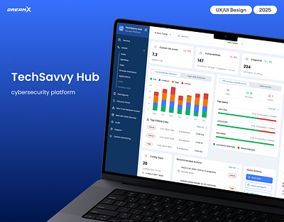 Сybersecurity platform - TechSavvy Hub analytics platform dashboard design dreamx tech platform ui ui design ux ux design