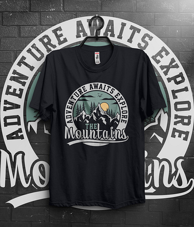 Adventure T-Shirt Design adventure adventuretime adventurous custom design explore hiking mountains nature outdoors photography t shirt travel travelphotography typography vector ventage wanderlust