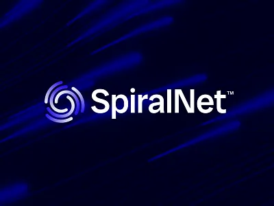 SpiralNet - Logo Design 🌀 branding corporate branding creative logo design data depth logo flow it jeroen van eerden logo monogram negative space logo net saas spiral tech visual identity design