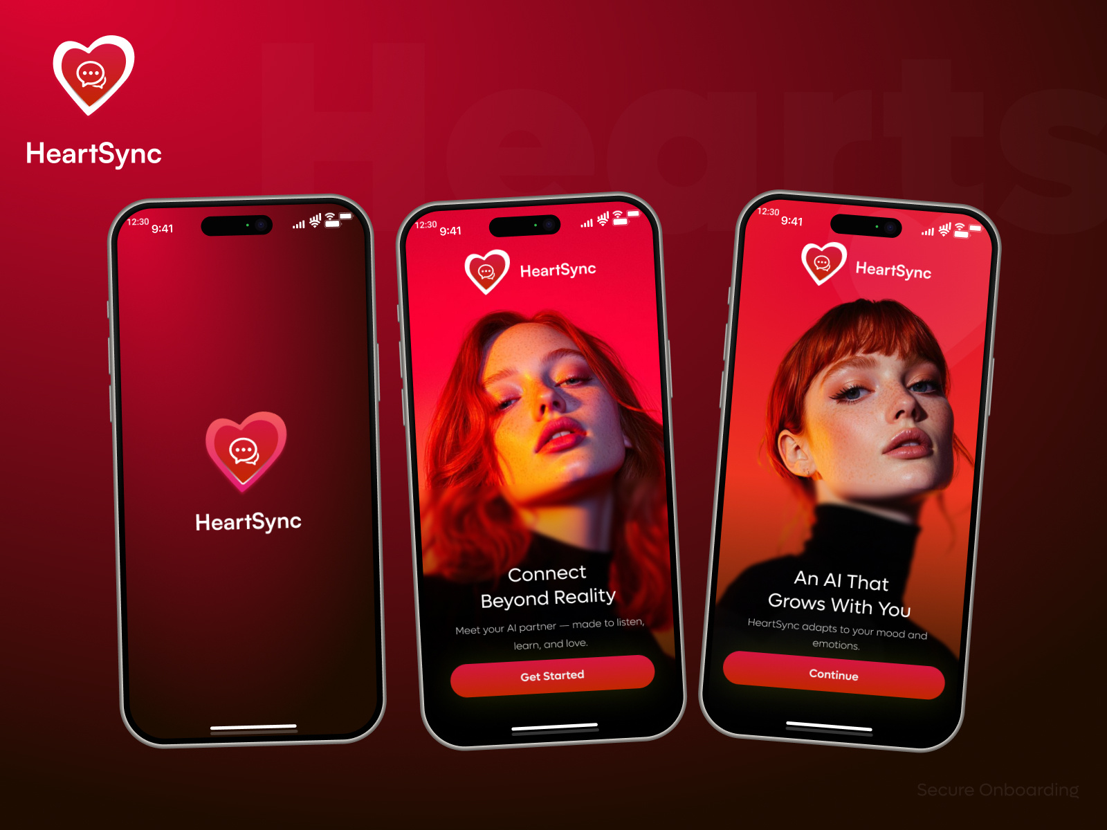 HeartSync - AI Dating Mobile App aicompanion aidatingapp aidesign aigirlfriend appdesign bmvsi chatappui conceptdesign datingapp dribbbleshots emotionalai heartsync minimaldesign mobileappdesign modernappdesign neonui artificialintelligence uidesign uxdesign