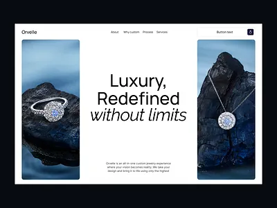 Design for custom jewelry website agency branding company custom design herosection homepage illustration interface jewelry landing logo luxury ui uiux ux web web design webdesign website