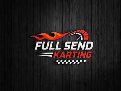KARTING LOGO asif rafique car logo car racing logo flame logo formula f1 logo graphic design karting karting logo logo logo design race racing logo speed speed logo