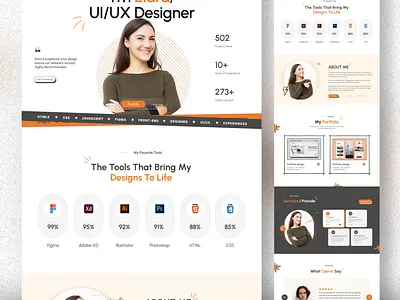 Portfolio Website Design creative design creative portfolio designer portfolio digitaldesign figmadesign landing page landingpage minimaldesign personalbranding personalwebsite portfolio portfolio design portfolio template portfolio website ui uiux uiuxdesign visualdesign webdesign website