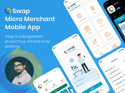 Swap Micro Merchant App bangladesh branding design illustration portfolio riadhossainakash swap syedriadhossain ui ui ux design