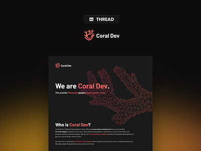 Thread Design: Coral Dev advert advertising design graphic design thread thread design