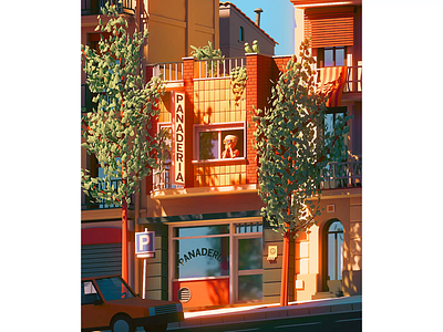 Poble Sec, Barcelona 3d animation barcelona c4d character characterdesign cinema4d city illustration redshift spain street