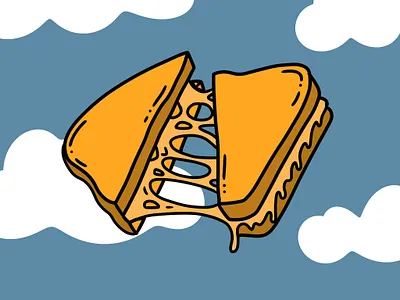 Grilled Cheese bold creative direction design digital art graphic design illustration maximalism pop art procreate