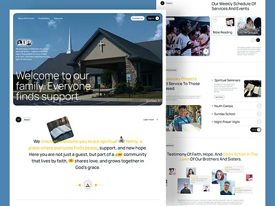 Church Landing Page app church design figma graphic design landing page ui ux