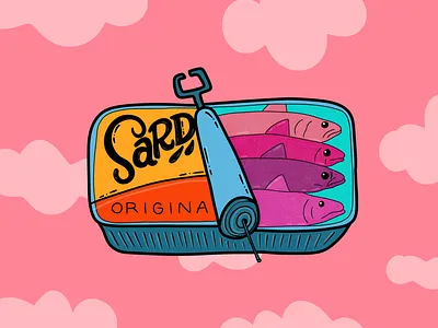Sardines bold creative direction design digital art graphic design illustration maximalism pop art procreate