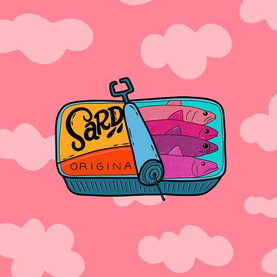 Sardines bold creative direction design digital art graphic design illustration maximalism pop art procreate