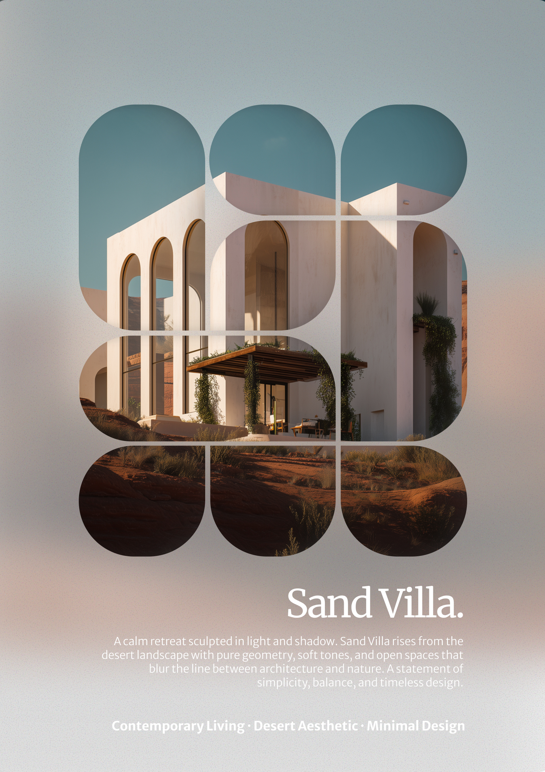 Sand Villa Cover 3d graphic design