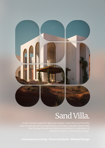 Sand Villa Cover 3d graphic design