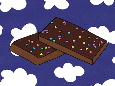 Cosmic Brownie bold cosmic brownie creative direction design digital art graphic design illustration maximalism nostalgia pop art procreate snacks