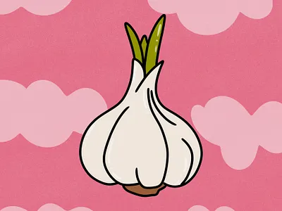 Garlic bold creative direction design digital art garlic graphic design illustration maximalism pop art procreate