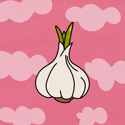 Garlic bold creative direction design digital art garlic graphic design illustration maximalism pop art procreate