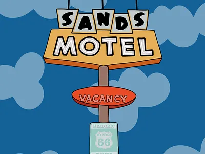 Sands Motel bold creative direction design digital art graphic design illustration maximalism motel pop art procreate signage