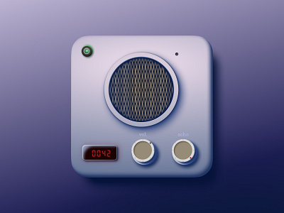 Device w numbers beautiful design device digit echo gradient icon illustration ios light logo macos numbers radio shadow ui white