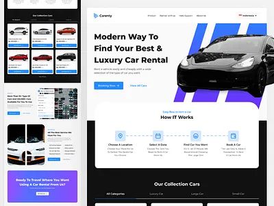 Carenty - Vehicle Rental 🚘 2023 car electric car graphic design trend ui ux vehicle vehicle rental website vehicle