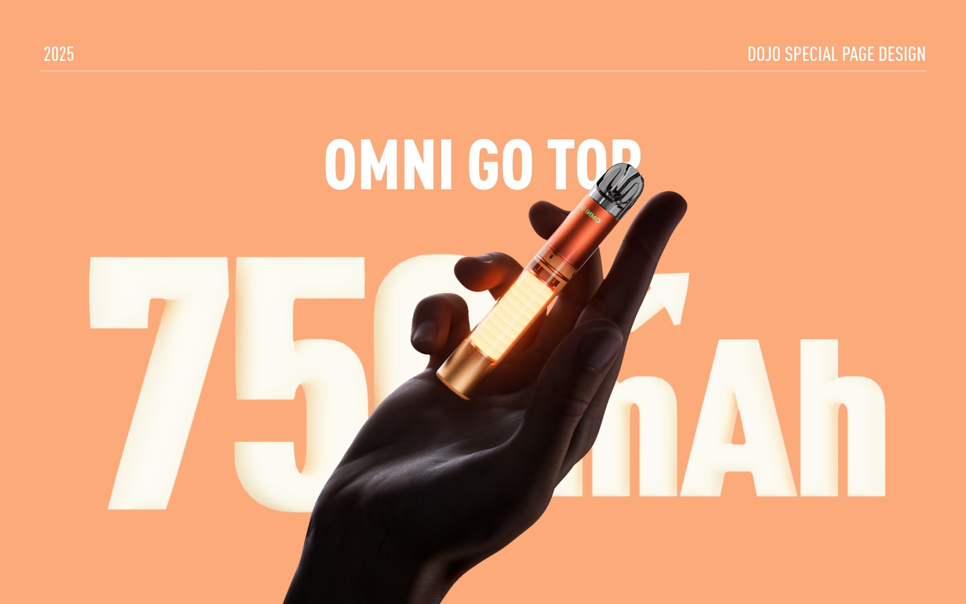 Dojo OMNI GO: Product Launch Microsite e commerce h5 animation product launch responsive design tech products uiux vaping design