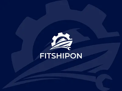 Ship Repair Logo brand identity branding creative logo logo design minimalist logo ship ship logo ship repair logo