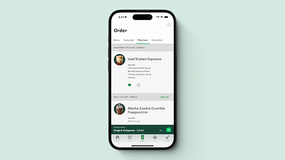 Tipping at Checkout app design ios starbucks ux