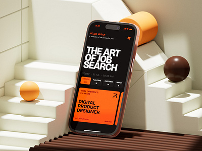 HeadHunter App Concept | wannabe 3d cinema4d corporate design find work graphic design illustration mobile app mobile app design ui ux web design