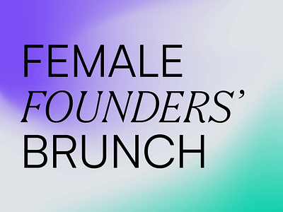 Female Founders Brunch - animation animation branding graphic design motion graphics