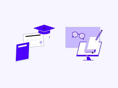Brand Illustration, Education Website adobe illustrator design illustration ui