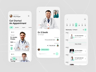 AI Doctor Appointment Mobile App Design ai ai app ai appointment ai medical app design doctor appointment app doctor booking health app health industry healthcare healthcare app ui medical medical app design mobile mobile app