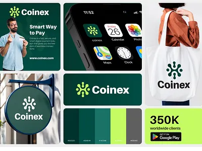 Coinex Modern Logo Design branding business logo design illustration logo logo design minimalist logo modern logo ui vector