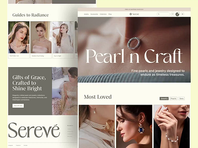 Jewelry Store Homepage - Luxury Brand & E-commerce UI animation earring elegant product design homepage jewelry jewelry shop homepage design jewelry store shopify design landing page luxury brand luxury jewelry website design luxury product store modern animation modern ecommerce web design necklace ornaments ornaments website design shopify web animation design webflow wedding ring