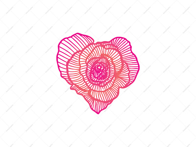 Heart Rose Brand Design beauty brand branding brandlogo design flower graphic design heart illustration logo logodesign nature rose rose heart salon spa vector