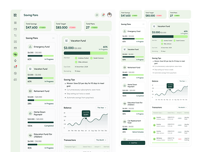 Binanco | Finance Management Dashboard (Saving Plans) branding dashboard dashboard ui dashboard ux design figma graphic design illustration logo ui ui design uiux ux web design